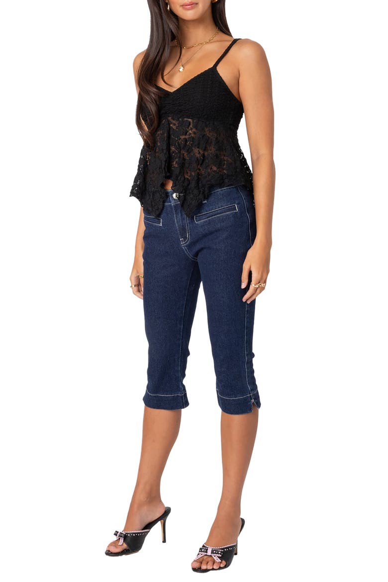 Orchid Lace Camisole, Alternate, color, BLACK