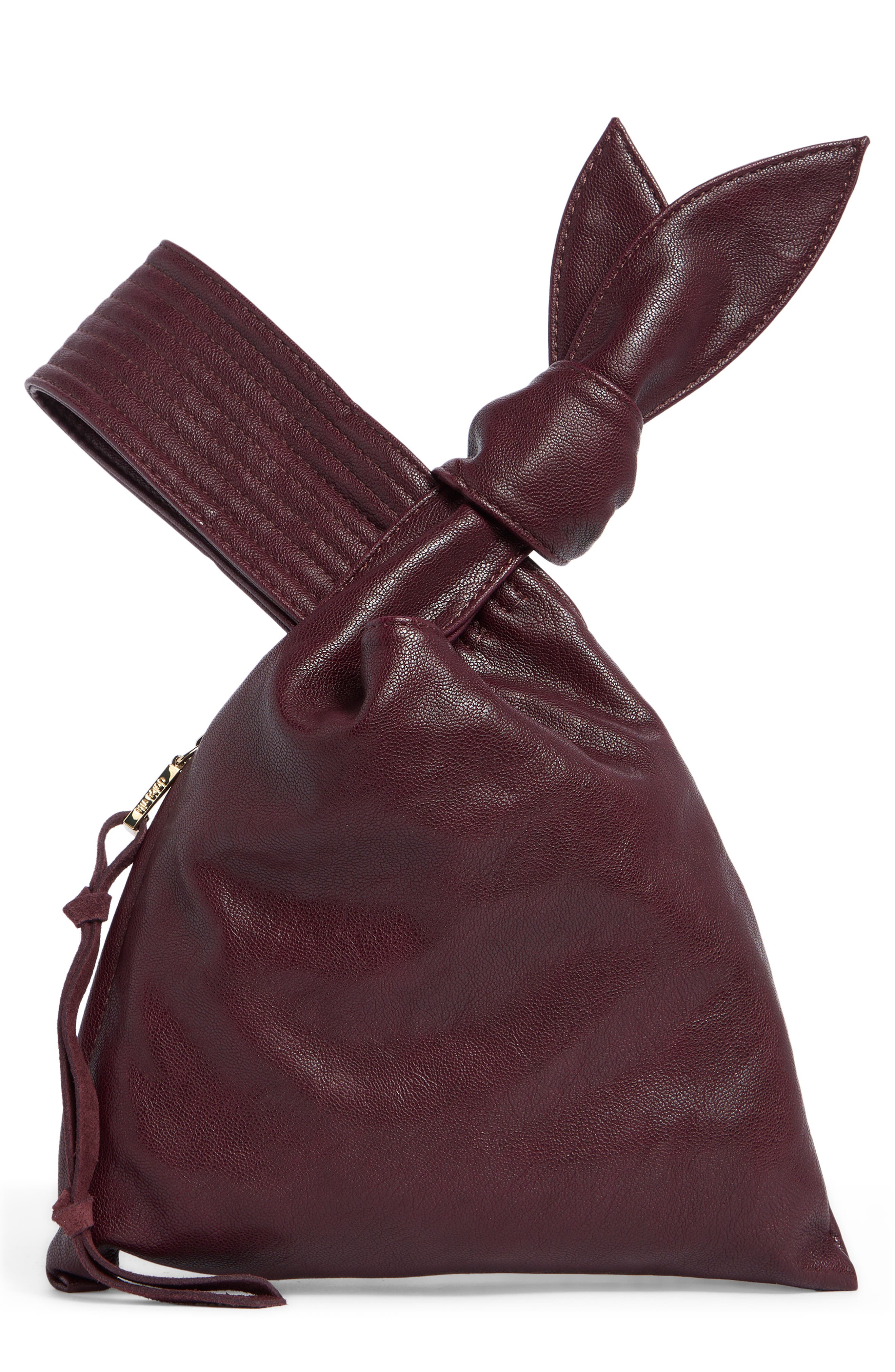 Dolce Vita Faux Leather Wristlet, Main, color, Burgundy