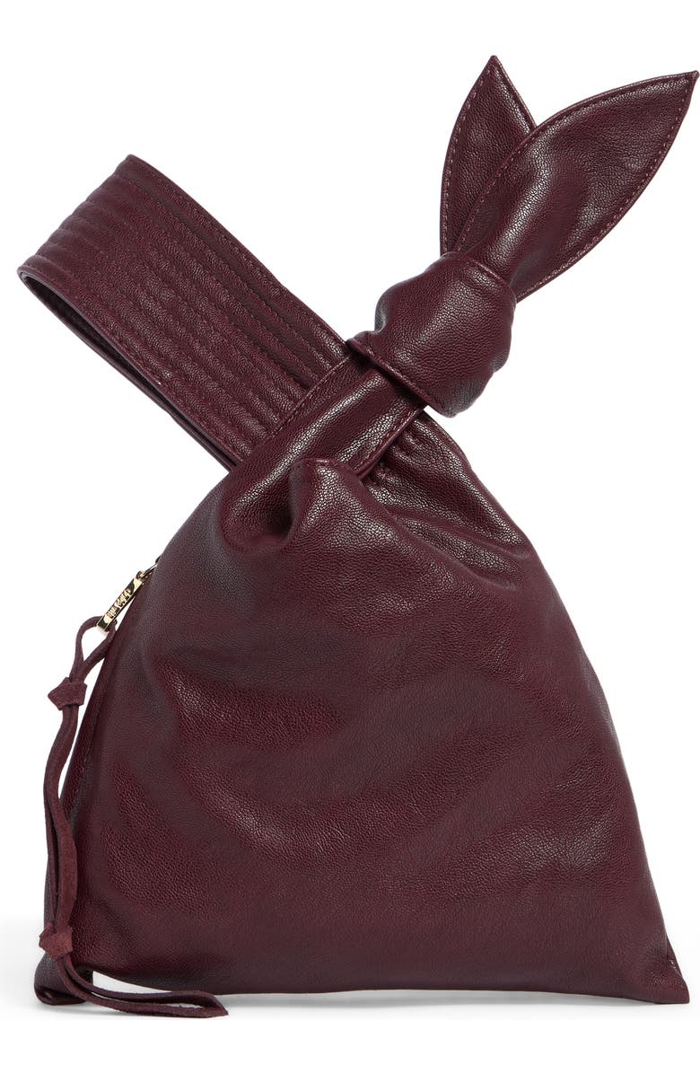 Dolce Vita Faux Leather Wristlet, Main, color, Burgundy