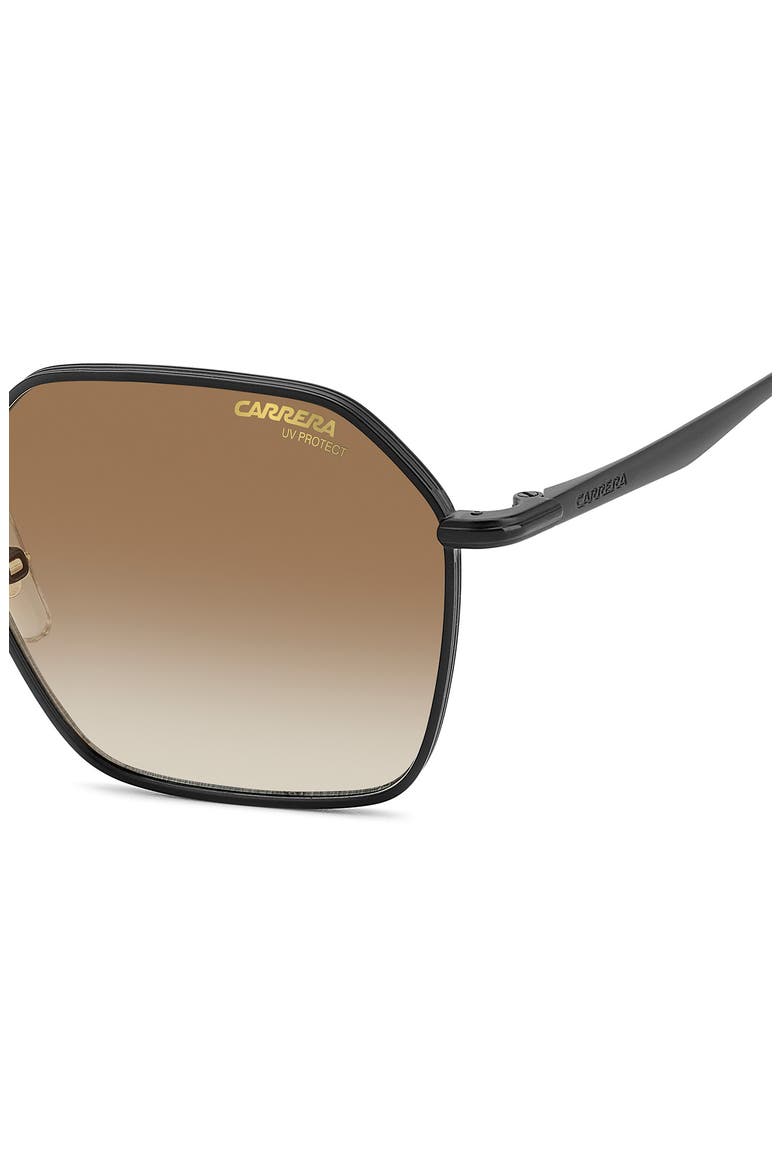 53mm Hex Metal Frame Sunglasses, Alternate, color, MATTE BLACK