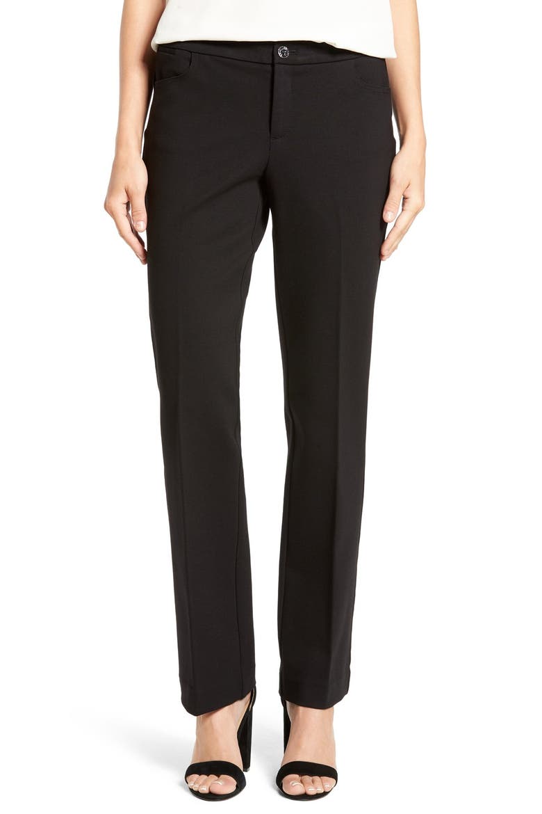 Compression Flare Leg Ponte Pants, Main, color, ANNE BLACK