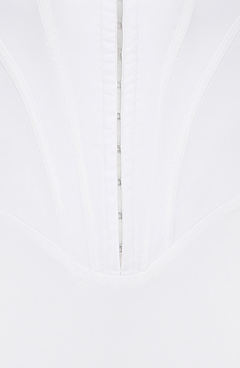 HOUSE OF CB Matilda Corset Bodice Cotton Blend Minidress, Alternate, color, White