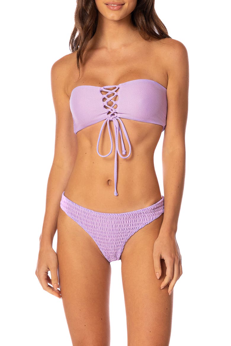 Purple Lavender Artemis Multifit Reversible Bikini Top, Alternate, color, PURPLE