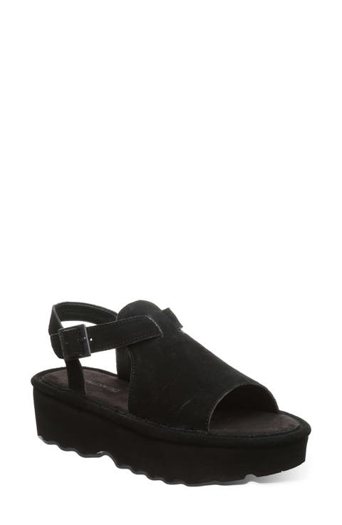 <p>Ascend Faux Leather Wedge Sandal (Women) </p>