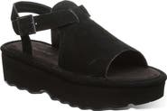 BEARPAW <p>Ascend Faux Leather Wedge Sandal (Women) </p>