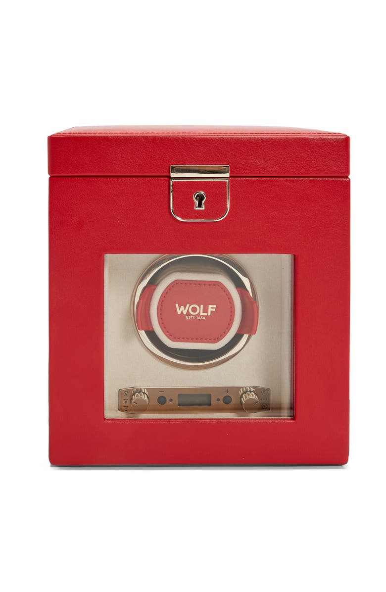 WOLF Palermo Single Watch Winder, Main, color, Red