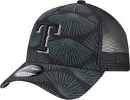 New Era Men's New Era  Black Texas Rangers 9FORTY A-Frame Trucker Adjustable Hat