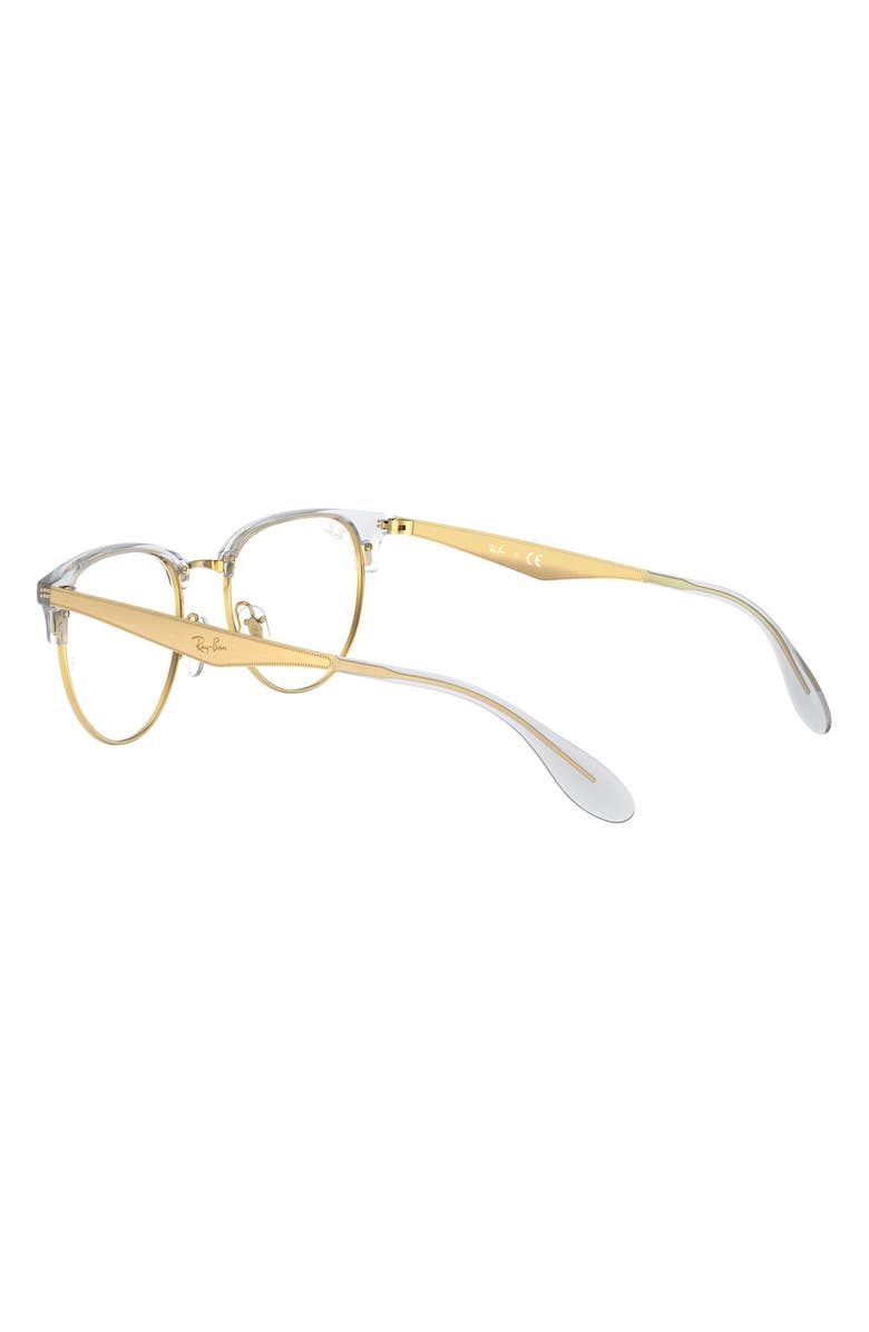 Ray-Ban Phantos 51mm Optical Glasses, Alternate, color, Goldd