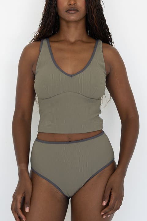 Haze V Neck Swim Top