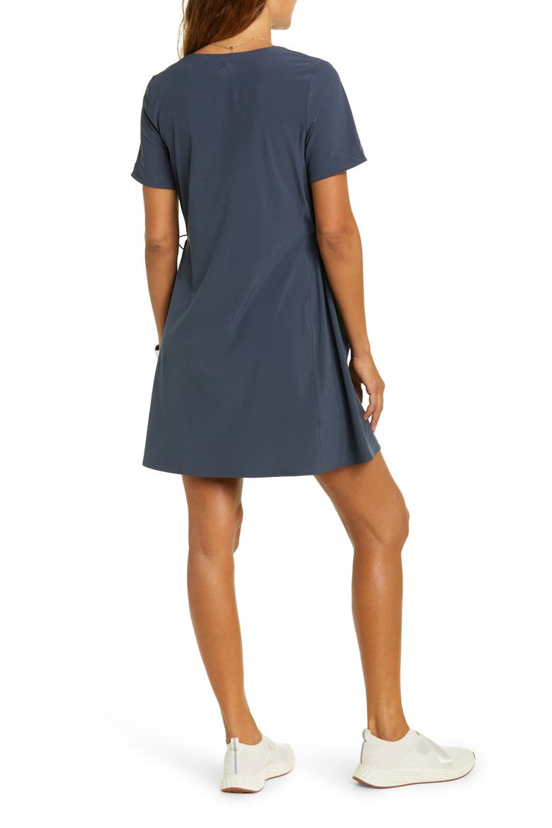 Cinch Side Dress, Alternate, color, NAVY INDIA INK