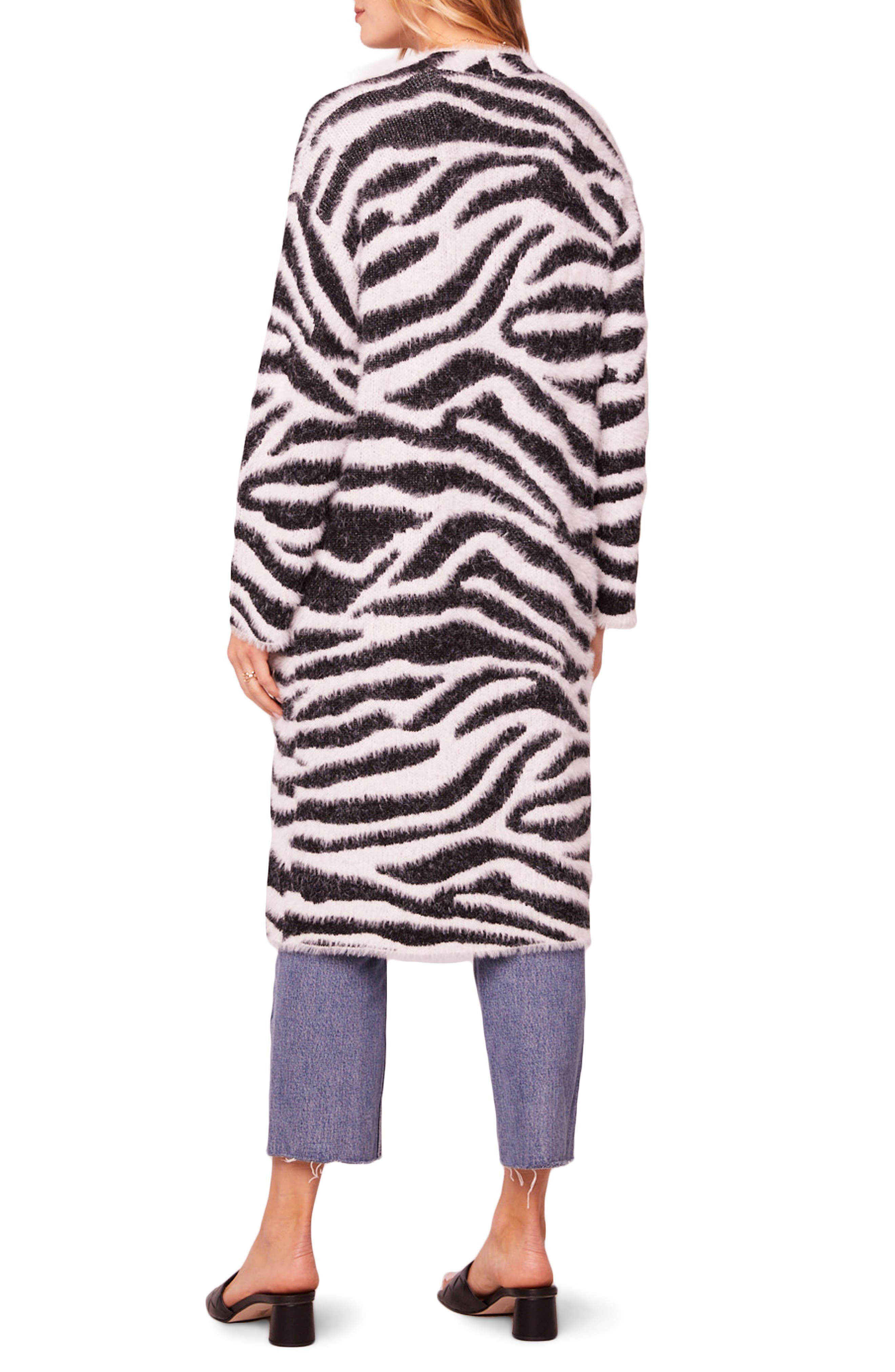 band of the free Zebra Stripe Long Cardigan (Women) | Nordstrom