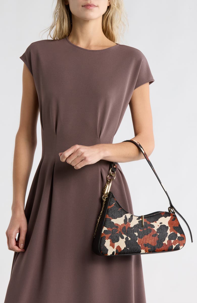 Dolce Vita Prya Calf Hair Shoulder Bag, Alternate, color, Brown Print