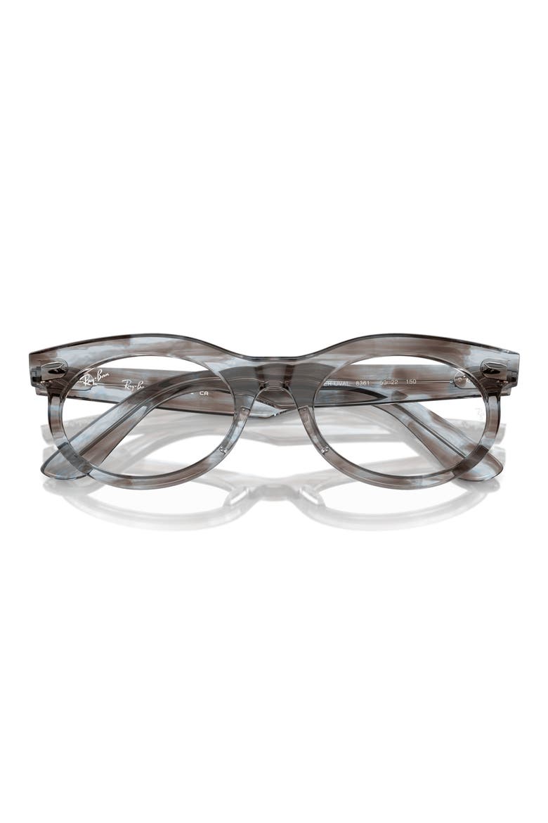 RX2242V 53mm Oval Optical Glasses, Alternate, color, BLUE