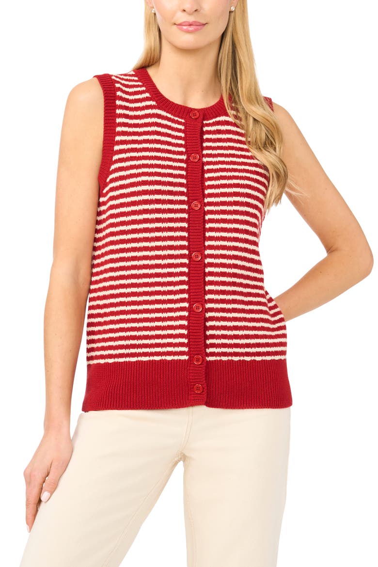 Stripe Sweater Vest, Main, color, LAVA FALLS