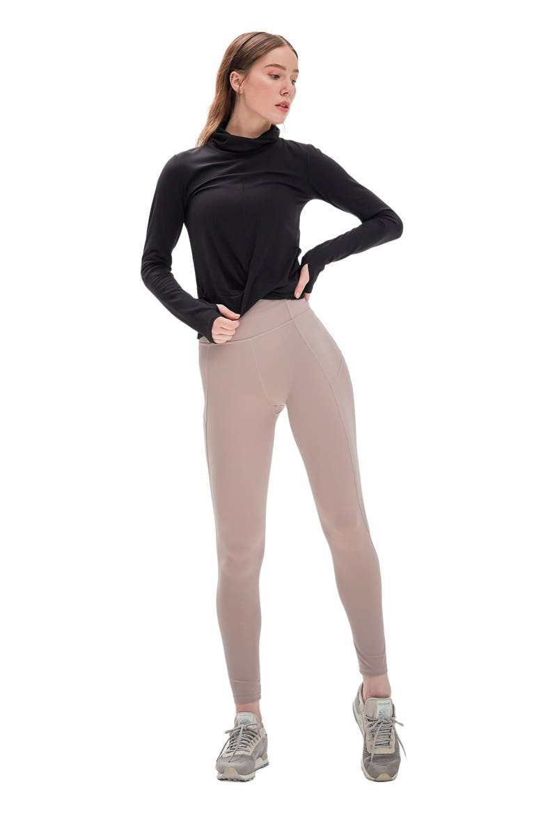 Cowl Neck Long Sleeve Top, Alternate, color, Cozy Black
