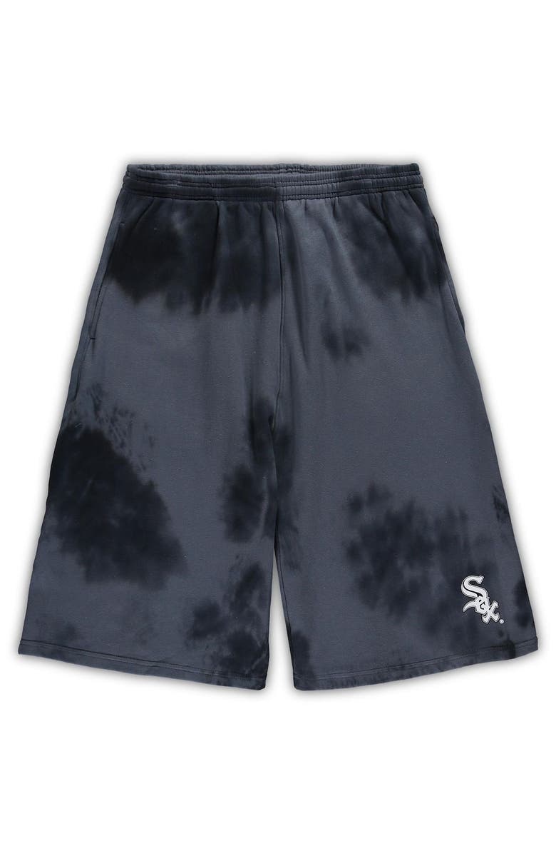 PROFILE Men's Black Chicago White Sox Big & Tall Tye Dye Fleece Shorts, Main, color, Black