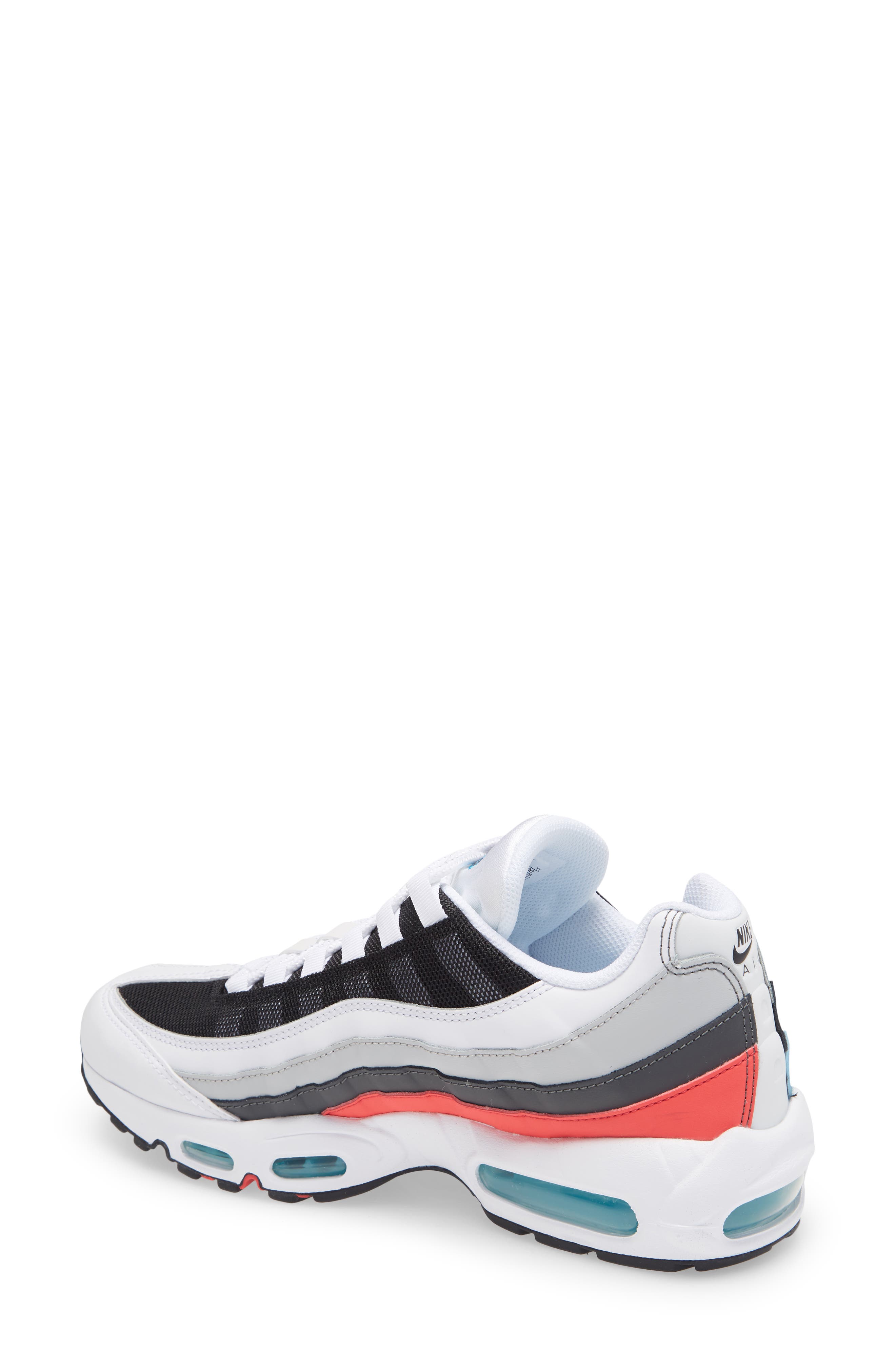 Air Max 95 Sneaker, Alternate, color, WHITE/ RED/ BLUE/ BLACK