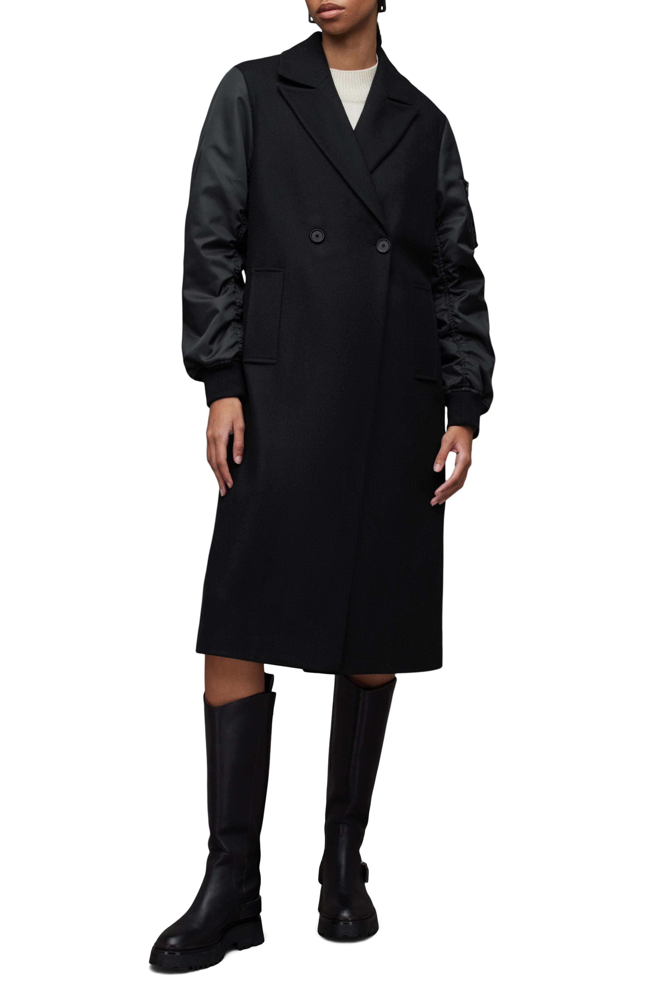 Paulah Wool Blend Longline Coat