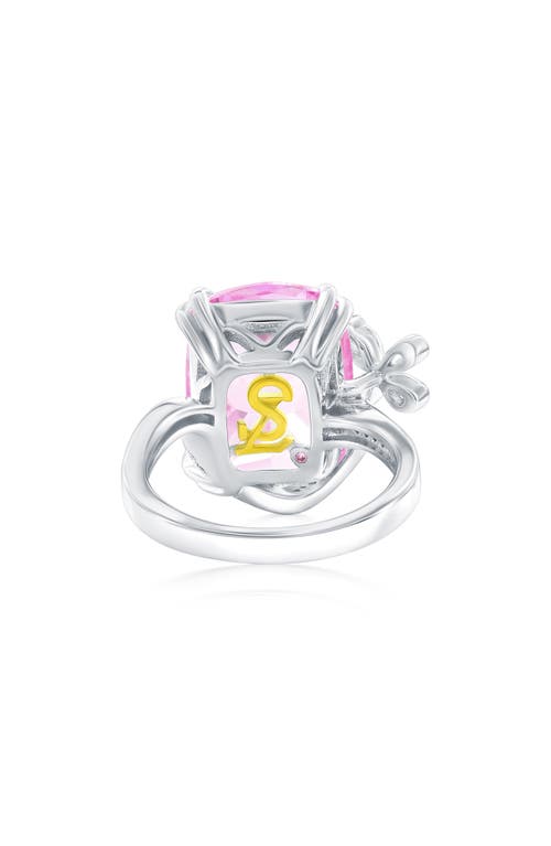 Suzy Levian Gala Firework Butterfly Ring In Pink