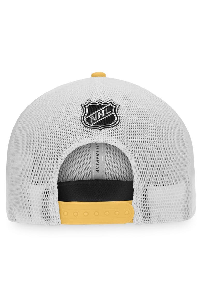 Men's Fanatics Branded Gold/White Vegas Golden Knights Authentic Pro Locker Room Logo Trucker Snapback Hat, Alternate, color, Gold
