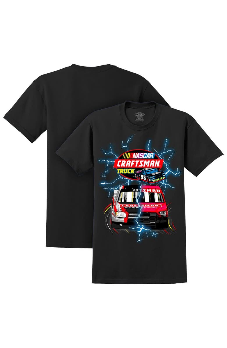 NASCAR Men's Black NASCAR Craftsmen Truck Series Lightning Tri-Blend T-Shirt, Alternate, color, Black