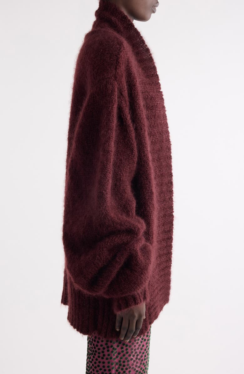 Dries Van Noten Temperance Oversize Cardigan, Alternate, color, Bordeaux