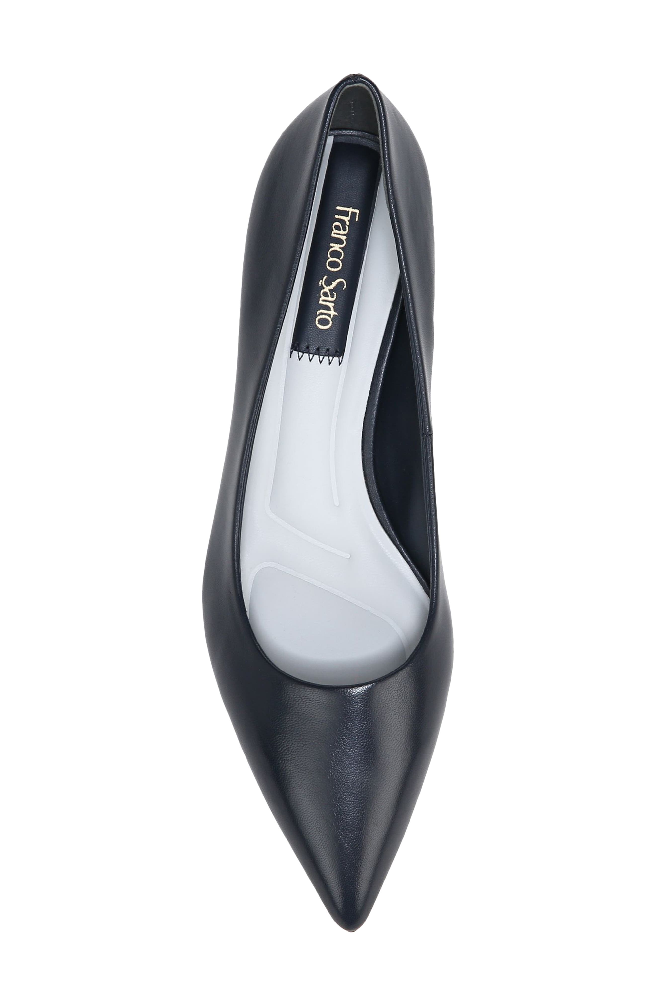 Racer Pointed Toe Pump, Alternate, color, NAVY