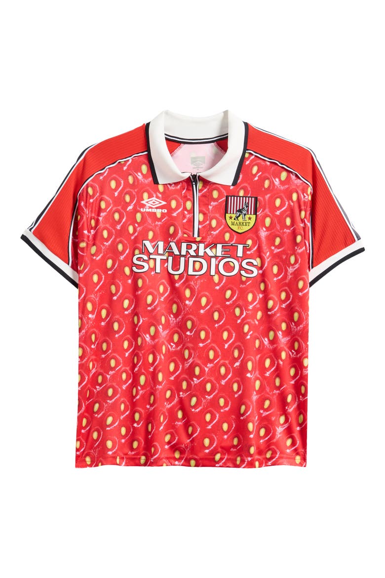 x Umbro Strawberry Half Zip Soccer Jersey (Men) | Nordstrom