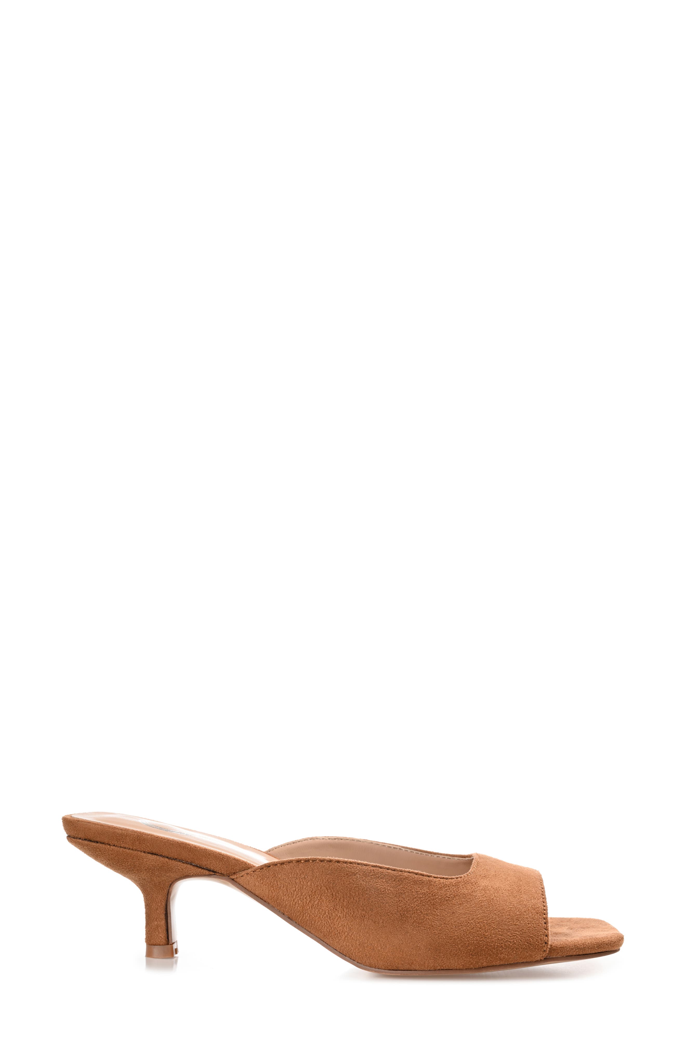 Journee Collection Larna Kitten Heel Mule - Wide Width, Alternate, color, Tan