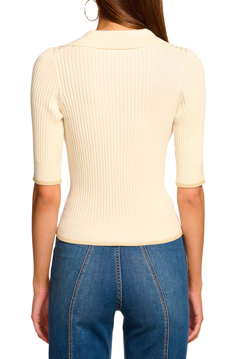 Ramy Brook Kelly Rib Polo Sweater, Alternate, color,