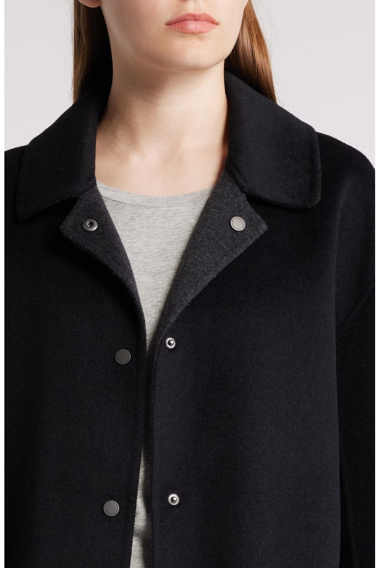Reversible Wool Blend Barn Jacket, Alternate, color, BLACK CHARCOAL