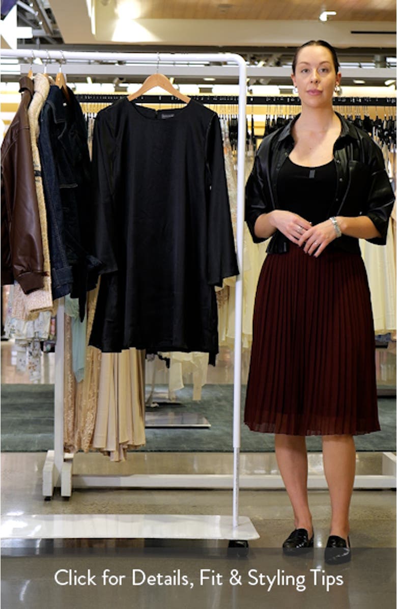 Long Sleeve Satin Minidress, sales video thumbnail