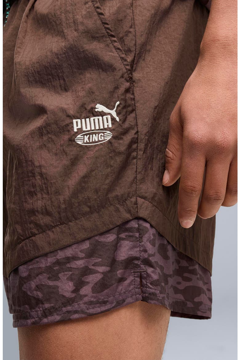 x Morocco x Salehe Bembury King Track Shorts (Nordstrom Exclusive), Alternate, color, CHOCOLATE BROWN