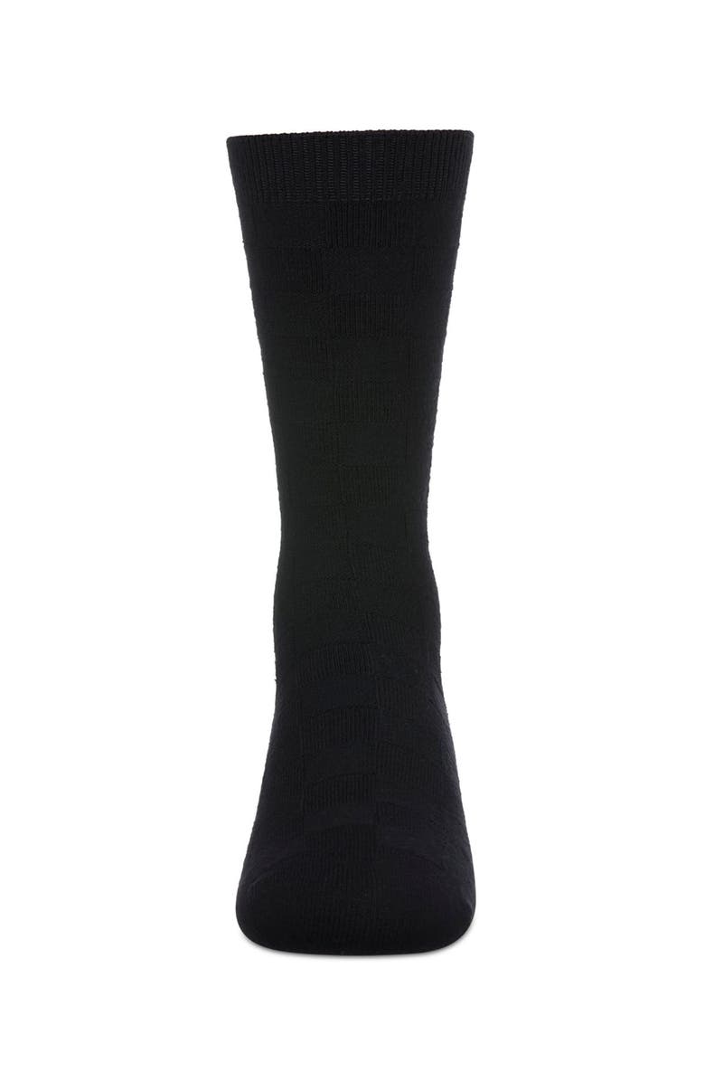 MeMoi Checkerboard Crew Socks, Alternate, color, Black