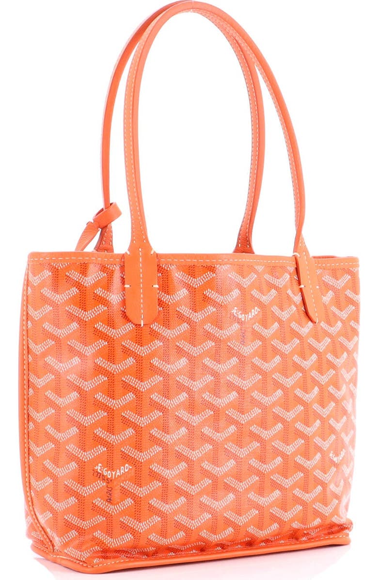 Pre-Owned Goyard Anjou Reversible Tote Coated Canvas Mini, Alternate, color, Orange