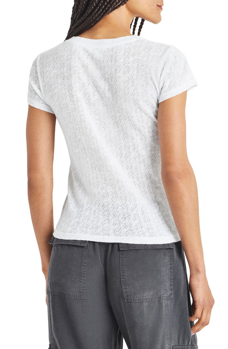 Splendid Montecito Pointelle Cotton T-Shirt, Alternate, color, 