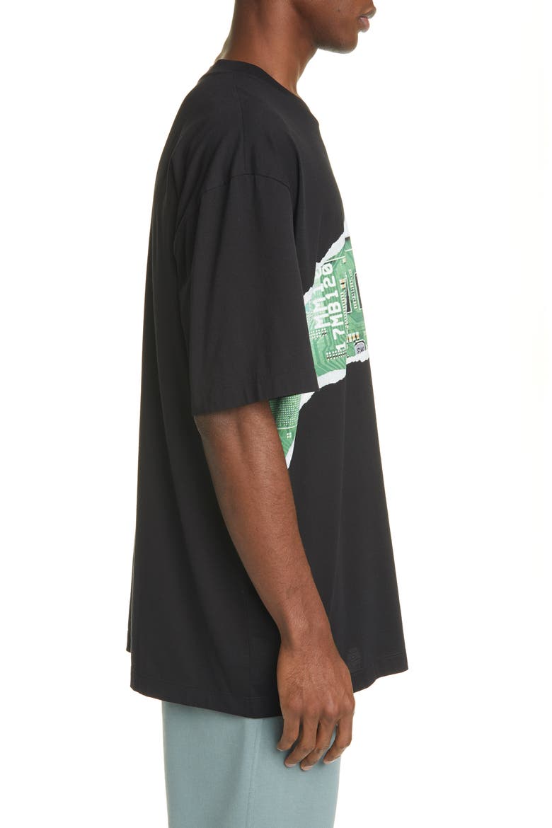 Circuit Oversize Graphic Tee, Alternate, color, BLACK