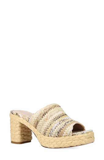 Pelle Moda Capree Espadrille Platform Slide Sandal