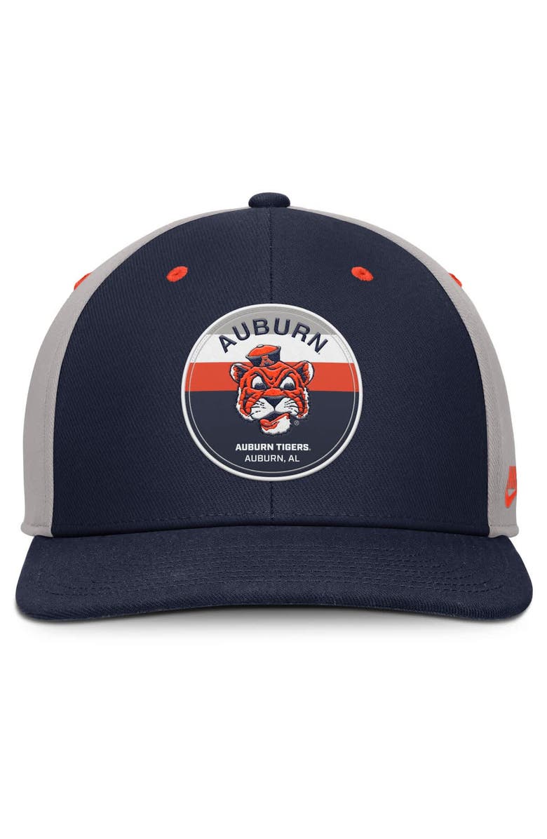 Nike Men's Nike Gray/Navy Auburn Tigers 2025 Sideline Campus Pro Local Snapback Hat, Alternate, color, 