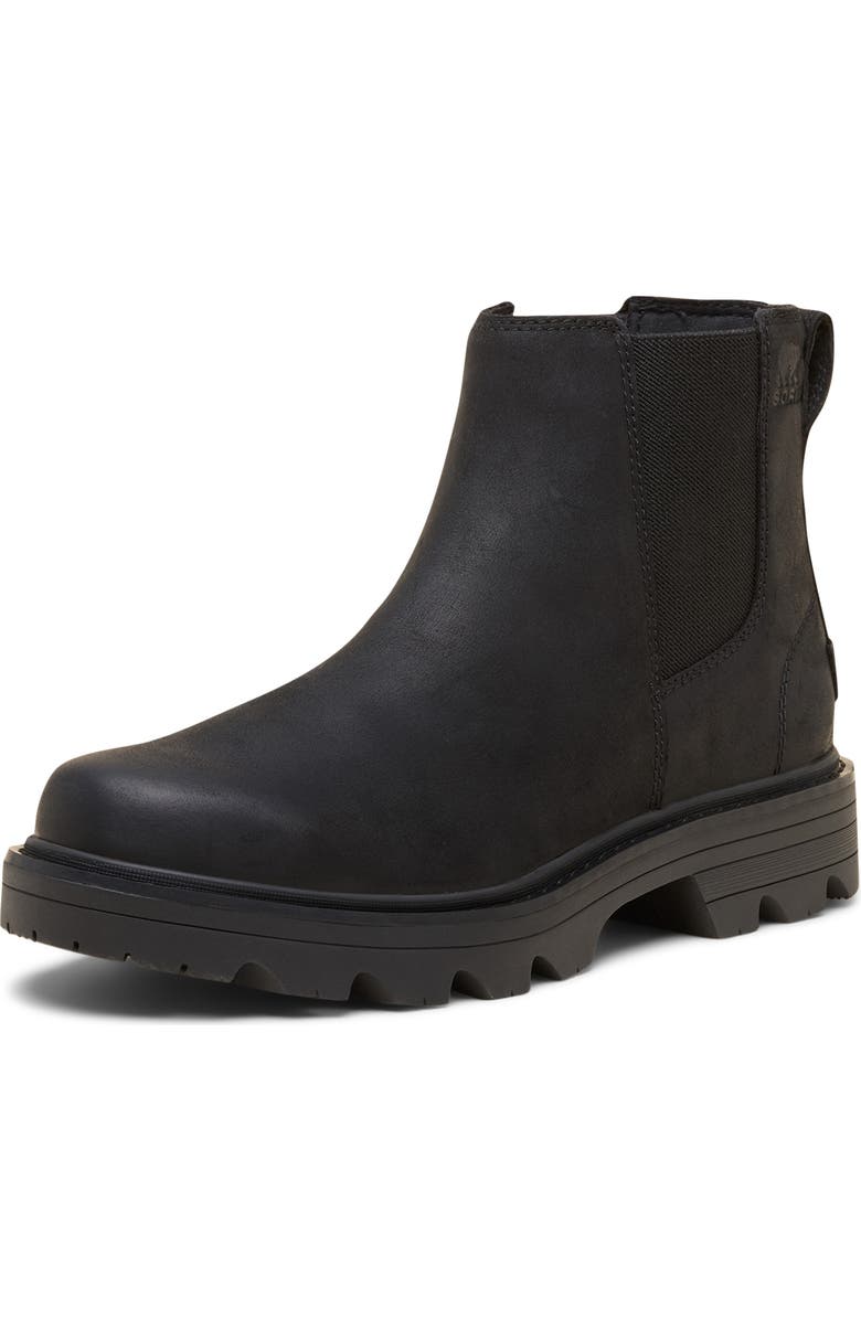 SOREL Revel Road Waterproof Chelsea Boot, Alternate, color, Black/ Black