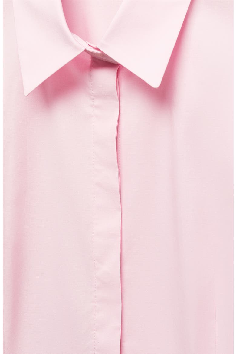 Fitted Stretch Cotton Button-Up Shirt, Alternate, color, PINK