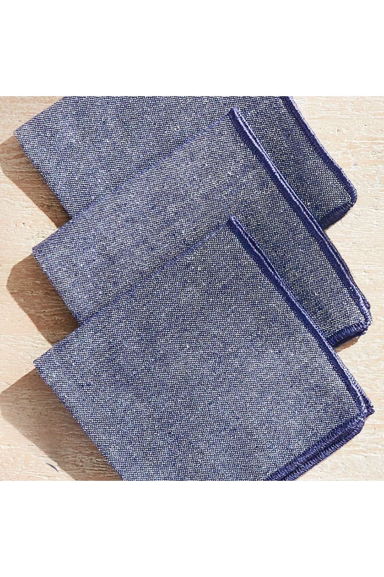 Barclay Butera Miramar Cocktail Napkins Set Of 4, Alternate, color, Blue