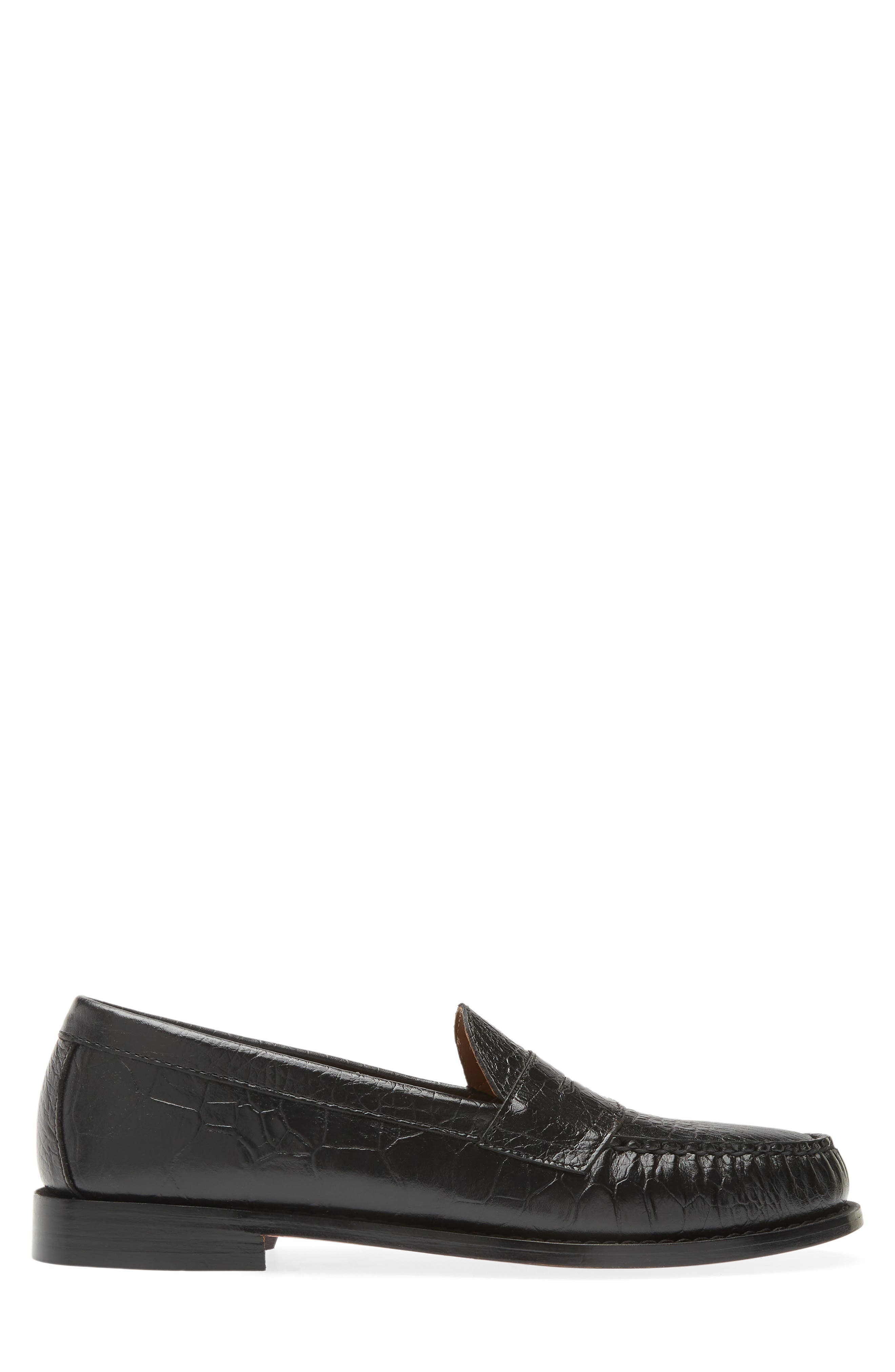 G.H.BASS Logan Croc Embossed Penny Loafer, Alternate, color, 