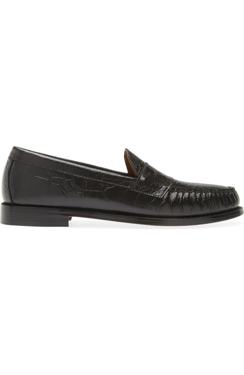 G.H.BASS Logan Croc Embossed Penny Loafer, Alternate, color,