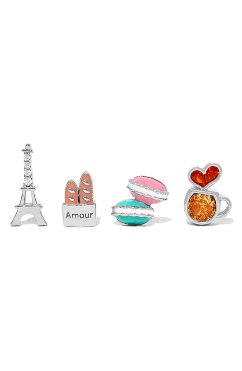 Cafe de Paris Set of 4 Assorted Single Stud Earrings