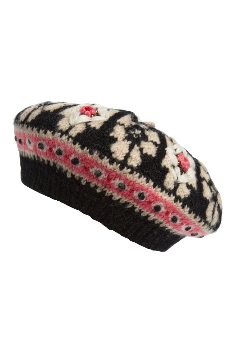 Emily Wool Beret, Main, color, BLACK