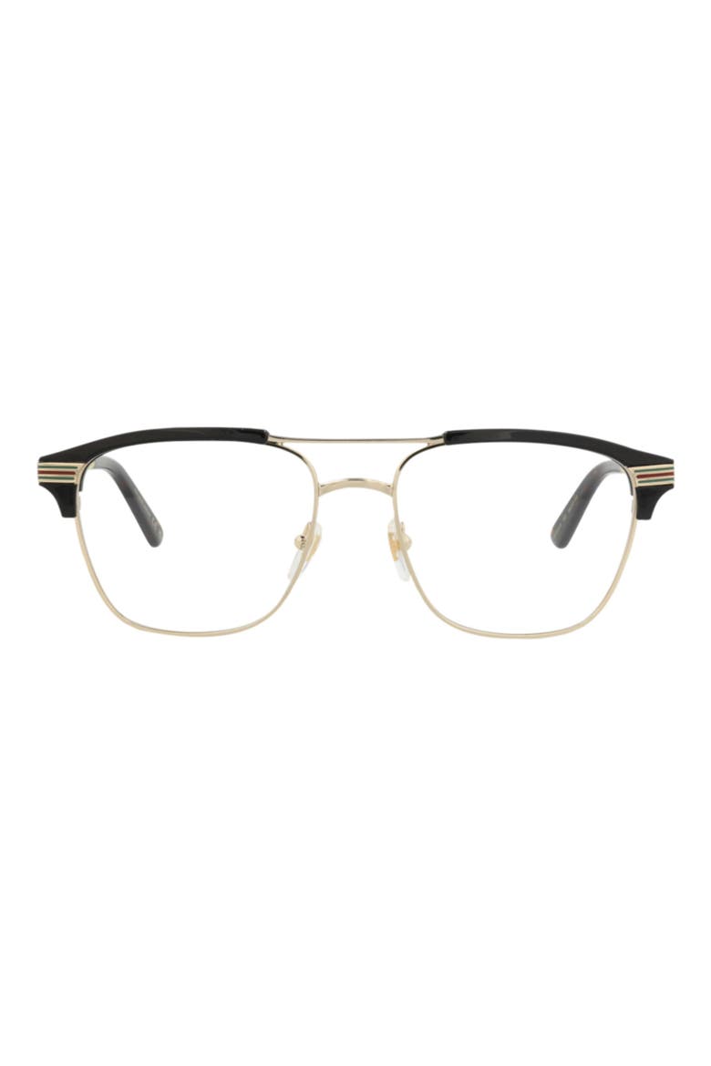 Square Optical Glasses, Main, color, GOLD GOLD TRANSPARENT