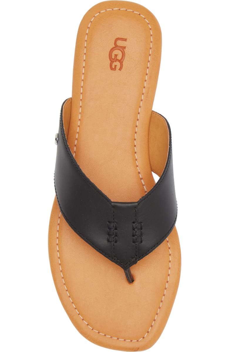 UGG<sup>®</sup> Carey Leather Flip Flop, Alternate, color,