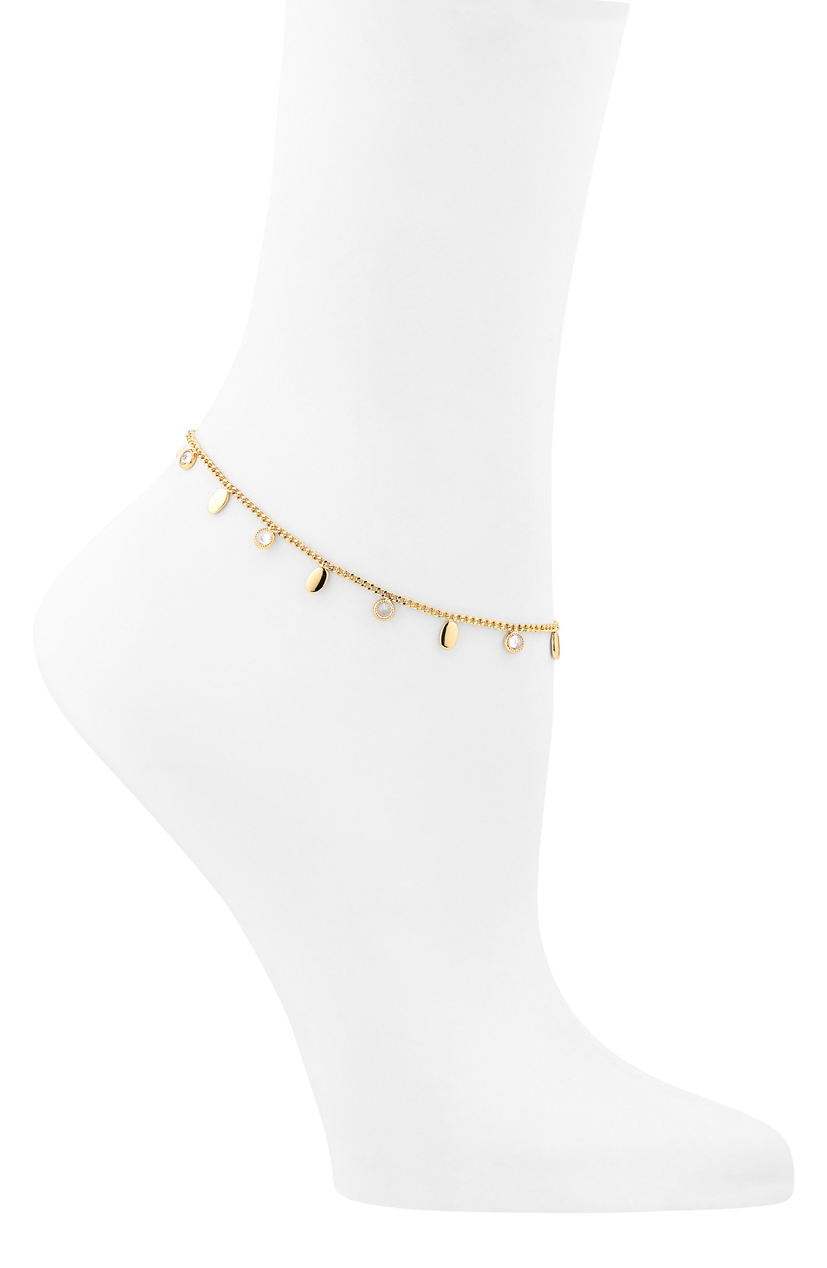 Cubic Zirconia Chain Anklet