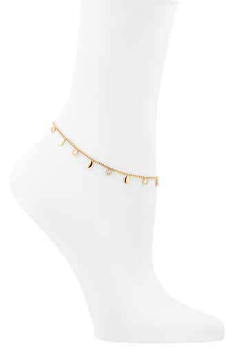 Cubic Zirconia Chain Anklet